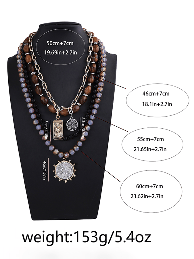 Women'S Vintage Turquoise Rice Bead Necklace