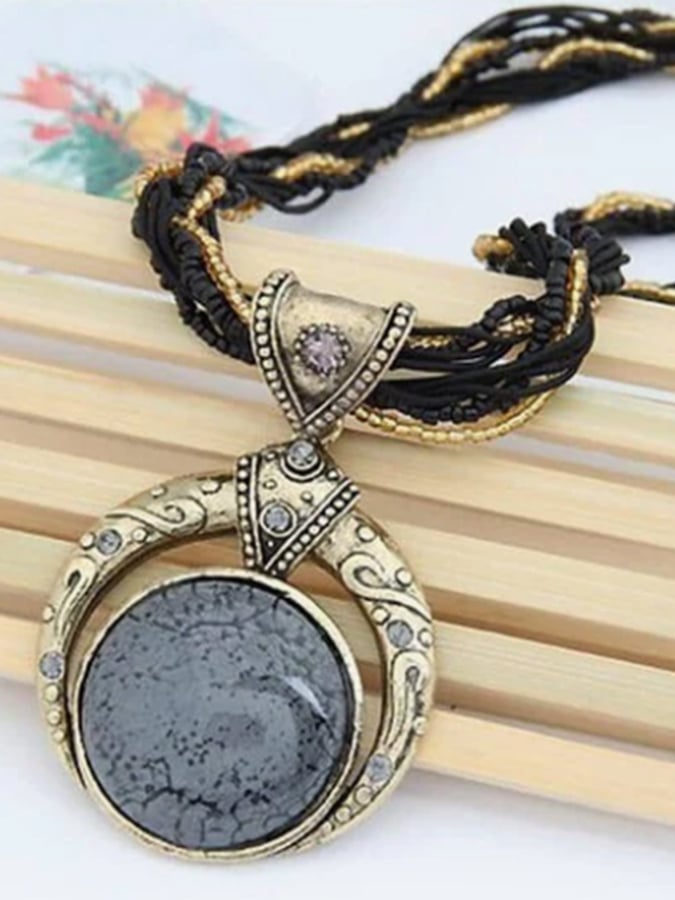 Women's Bohemian Rice Pearl Necklace