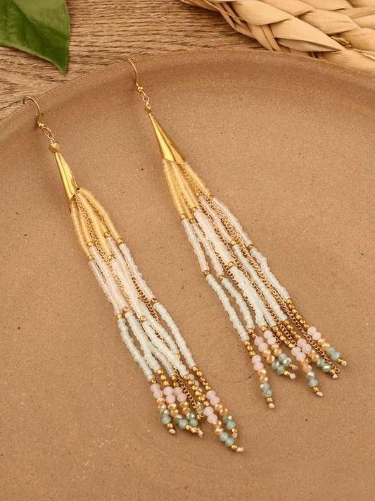 Women'S Vintage Alloy Stitching Wood Earrings