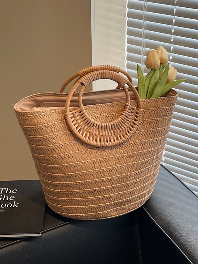 Holiday Straw Woven Bag