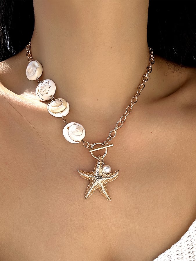 Women's Retro Bull Head Clavicle Exotic Ethnic Style Cactus Stacked Beaded Necklace