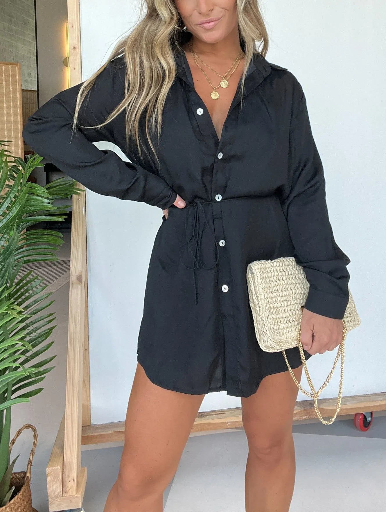 New Satin Covered Nights Romper Dress Set