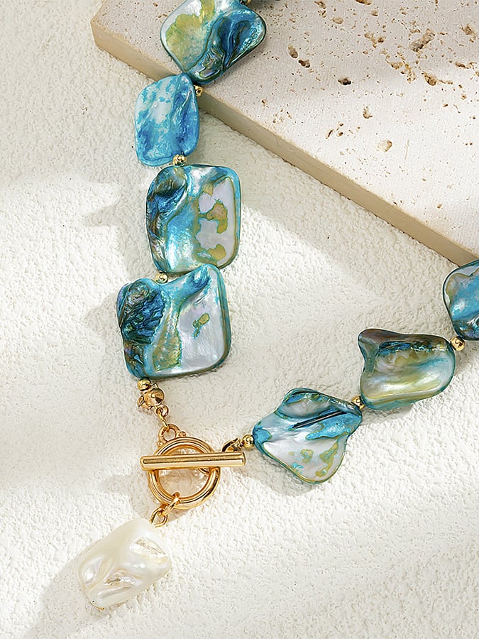 Bohemian Irregular Shell Bead Necklace Holiday Retro Sea Star Personality Necklace