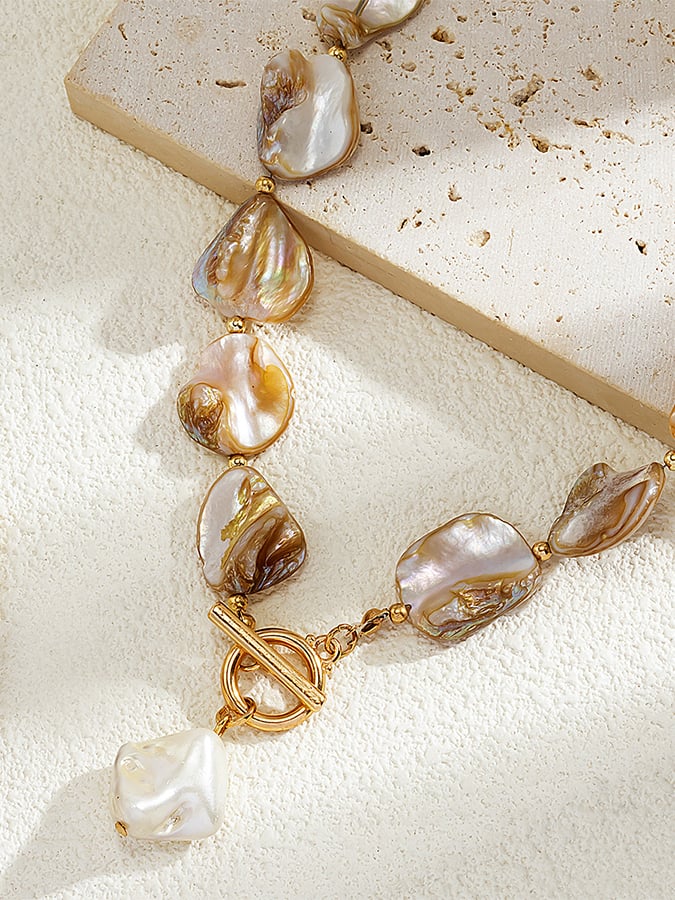 Bohemian Irregular Shell Bead Necklace Holiday Retro Sea Star Personality Necklace