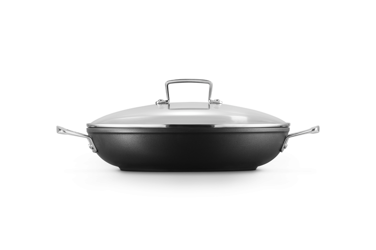 Toughened Non-Stick Shallow Casserole with Glass Lid