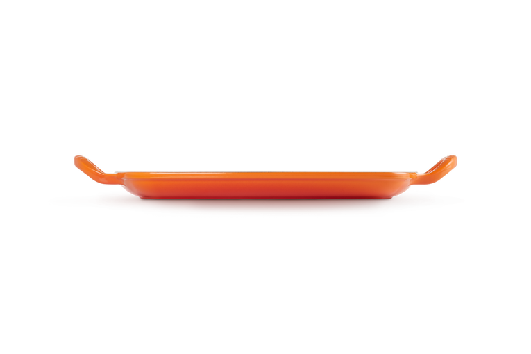 Gril rectangulaire peu profond en fonte 