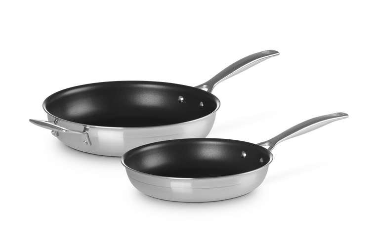 3-ply Stainless Steel Non-Stick 2-piece 24/28cm Frying Pan Set