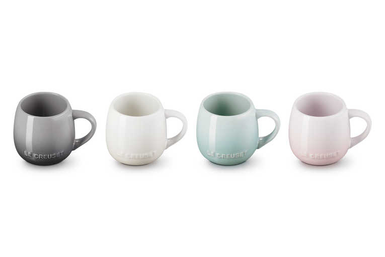 Stoneware Coupe Set of 4 Mugs