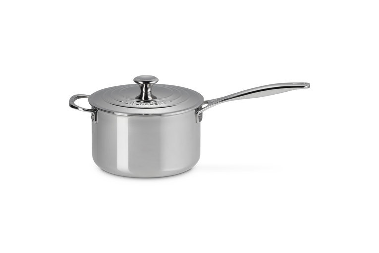 Signature Stainless Steel Saucepan with Lid and Helper Handle