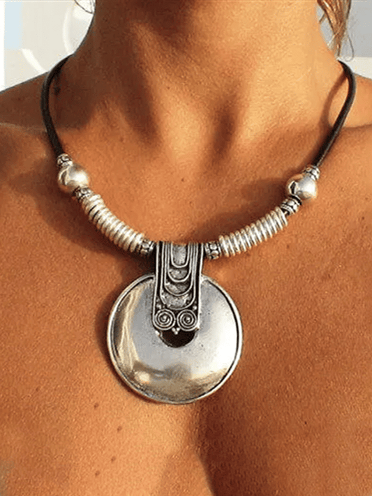 Women'S Vintage Bohemian Alloy Hoop Necklace