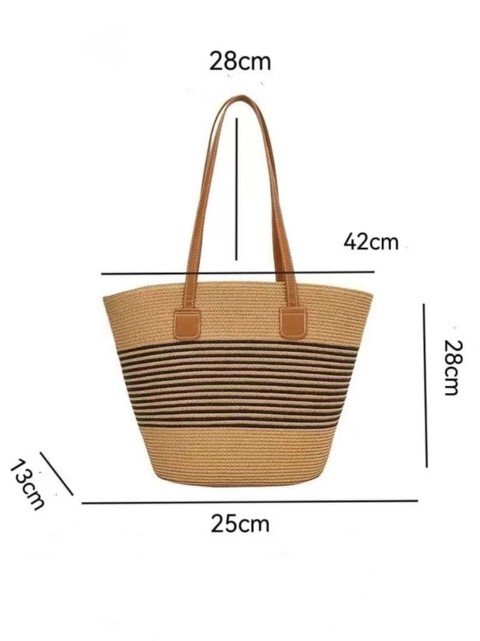 Holiday Straw Woven Bag + Woven Hat Set