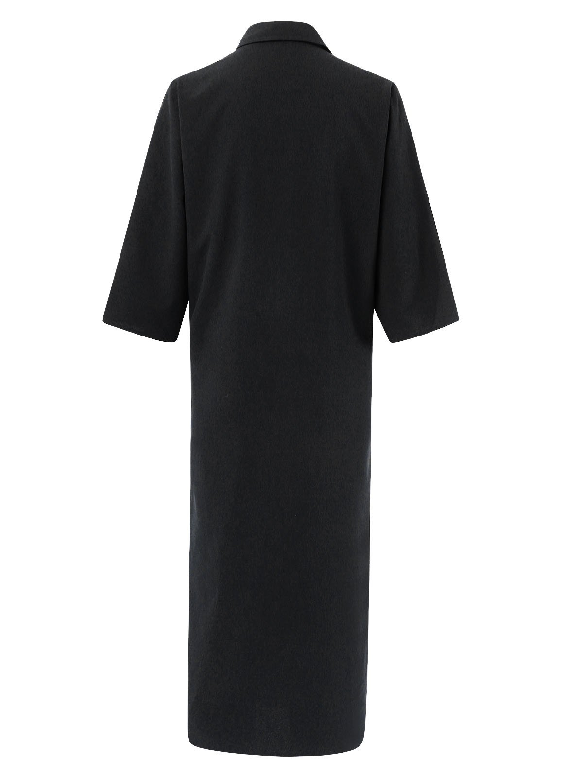 Women's Casual Solid Color Shirt Long Dress