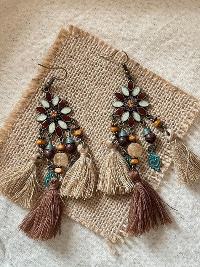 Women's Bohemian Phoenix Holiday Braided Earrings