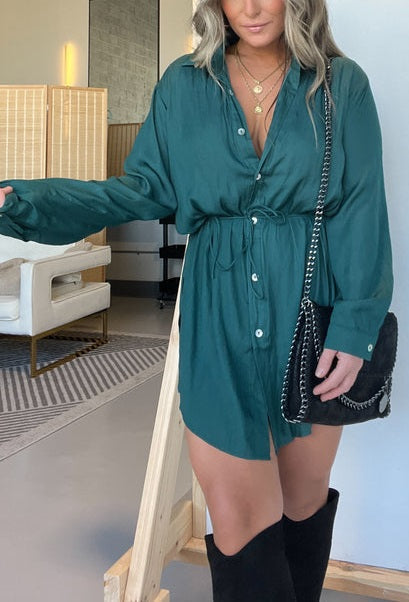 New Satin Covered Nights Romper Dress Set