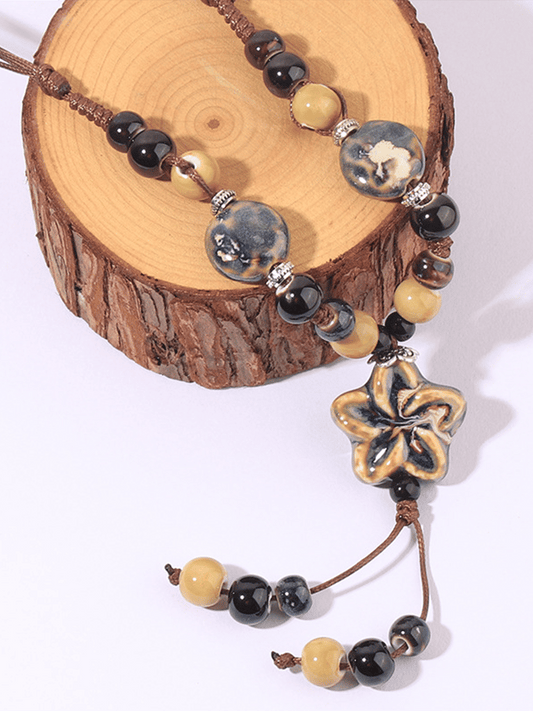 Women'S Vintage Turquoise Rice Bead Necklace