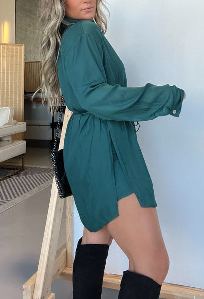 New Satin Covered Nights Romper Dress Set