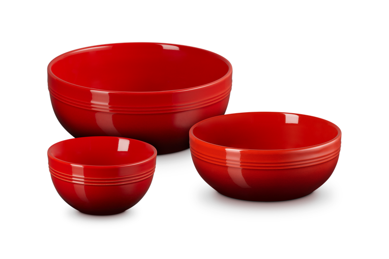 Stoneware Coupe Set of 3 Serving Bowls