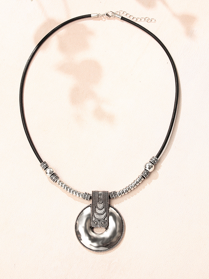 Collier créole bohème vintage pour femme en alliage 