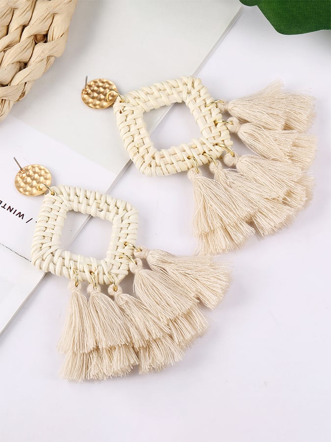 Women's Bohemian Phoenix Holiday Braided Earrings