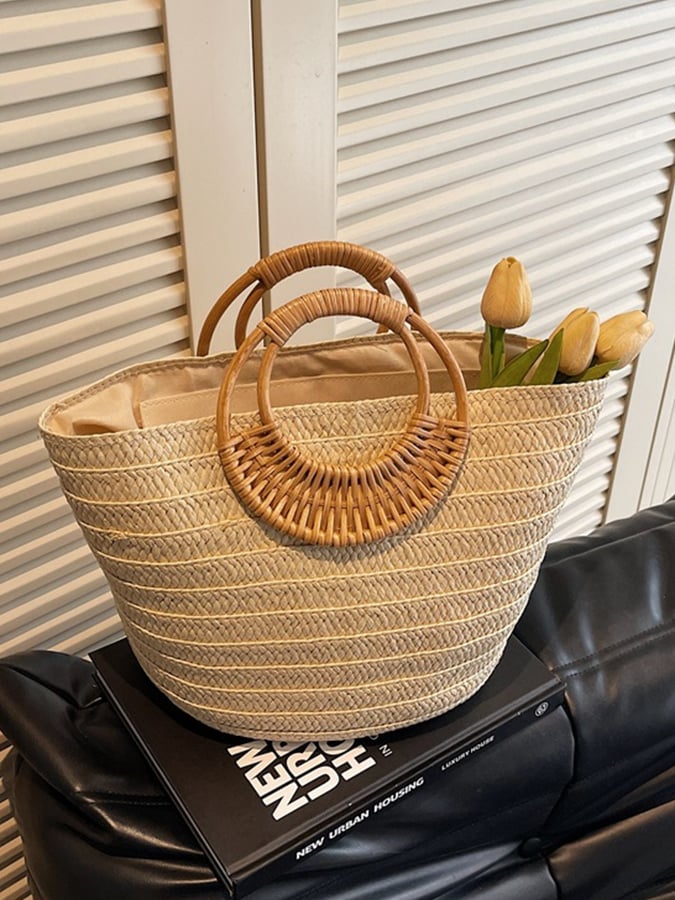 Holiday Straw Woven Bag